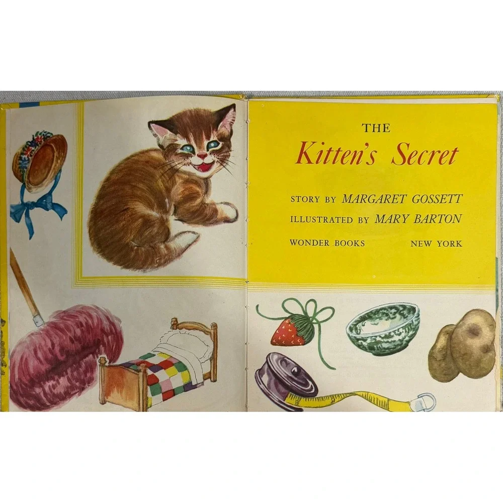 Vintage 1950 The Kittens Secret Wonder Books Margaret Gossett Mary Barton 527